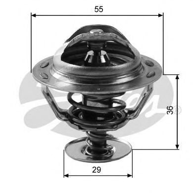 GATES TH12283G2 Термостат, охлаждающая жидкость для FIAT (Фиат) GATES TH12283G2 Термостат, охлаждающая жидкость для FIAT (Фиат)