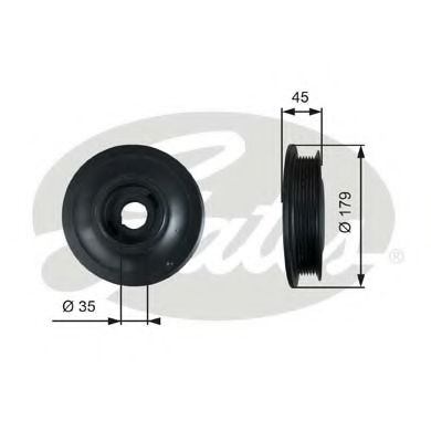 GATES TVD1012 Ременный шкив, коленчатый вал для SAAB (Сааб) GATES TVD1012 Ременный шкив, коленчатый вал для SAAB (Сааб)