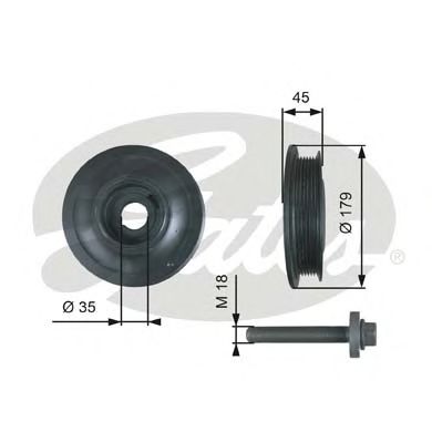GATES TVD1012A Ременный шкив, коленчатый вал для SAAB (Сааб) GATES TVD1012A Ременный шкив, коленчатый вал для SAAB (Сааб)