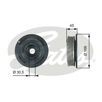GATES TVD1041 Ременный шкив, коленчатый вал для RENAULT AVANTIME (Рено Аvантимэ) GATES TVD1041 Ременный шкив, коленчатый вал для RENAULT AVANTIME (Рено Аvантимэ)