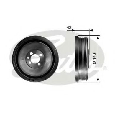 GATES TVD1048 Ременный шкив, коленчатый вал для LANCIA (Лансиа/лянча) GATES TVD1048 Ременный шкив, коленчатый вал для LANCIA (Лансиа/лянча)