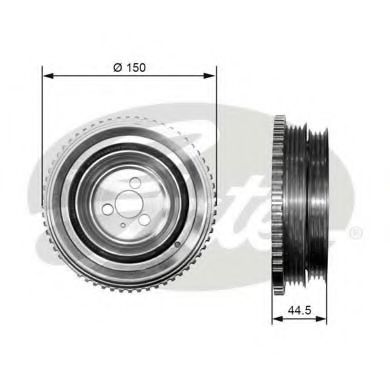 GATES TVD1049 Ременный шкив, коленчатый вал для LANCIA (Лансиа/лянча) GATES TVD1049 Ременный шкив, коленчатый вал для LANCIA (Лансиа/лянча)