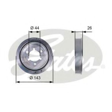 GATES TVD1055 Ременный шкив, коленчатый вал для PEUGEOT 207 (Пежо 207) GATES TVD1055 Ременный шкив, коленчатый вал для PEUGEOT 207 (Пежо 207)