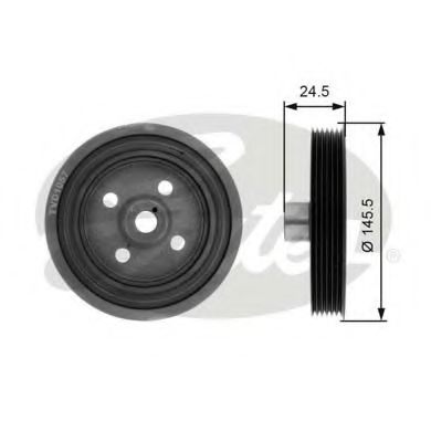 GATES TVD1057 Ременный шкив, коленчатый вал для FORD FIESTA (Форд Фиэста) GATES TVD1057 Ременный шкив, коленчатый вал для FORD FIESTA (Форд Фиэста)
