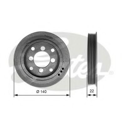 GATES TVD1058 Ременный шкив, коленчатый вал для FORD FIESTA (Форд Фиэста) GATES TVD1058 Ременный шкив, коленчатый вал для FORD FIESTA (Форд Фиэста)