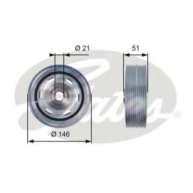 GATES TVD1083 Ременный шкив, коленчатый вал для FIAT (Фиат) GATES TVD1083 Ременный шкив, коленчатый вал для FIAT (Фиат)