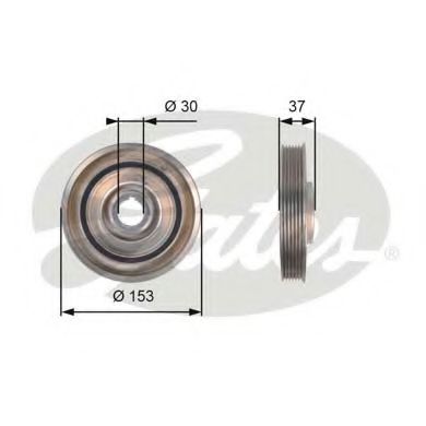 GATES TVD1090 Ременный шкив, коленчатый вал для FORD (Форд) GATES TVD1090 Ременный шкив, коленчатый вал для FORD (Форд)