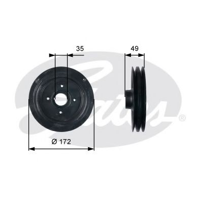 GATES TVD1123 Ременный шкив, коленчатый вал для MITSUBISHI COLT/RODEO (Митсубиши/митсубиси Cолт/родэо) GATES TVD1123 Ременный шкив, коленчатый вал для MITSUBISHI COLT/RODEO (Митсубиши/митсубиси Cолт/родэо)