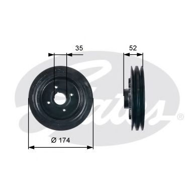 GATES TVD1124 Ременный шкив, коленчатый вал для MITSUBISHI COLT/RODEO (Митсубиши/митсубиси Cолт/родэо) GATES TVD1124 Ременный шкив, коленчатый вал для MITSUBISHI COLT/RODEO (Митсубиши/митсубиси Cолт/родэо)