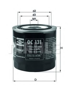 KNECHT OC 131 Масляный фильтр для SEAT (Сеат) KNECHT OC 131 Масляный фильтр для SEAT (Сеат)