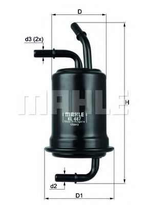 KNECHT KL 487 Топливный фильтр для KIA SHUMA (Киа Шума) KNECHT KL 487 Топливный фильтр для KIA SHUMA (Киа Шума)