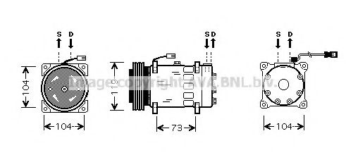 PRASCO CNK180 Компрессор, кондиционер для PEUGEOT 205 II (Пежо 205 2) PRASCO CNK180 Компрессор, кондиционер для PEUGEOT 205 II (Пежо 205 2)
