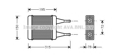 PRASCO DN6090 Теплообменник, отопление салона для NISSAN (Ниссан) PRASCO DN6090 Теплообменник, отопление салона для NISSAN (Ниссан)