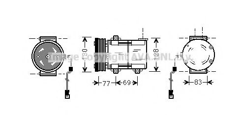 PRASCO FDK289 Компрессор, кондиционер для FORD MONDEO (Форд Мондэо) PRASCO FDK289 Компрессор, кондиционер для FORD MONDEO (Форд Мондэо)