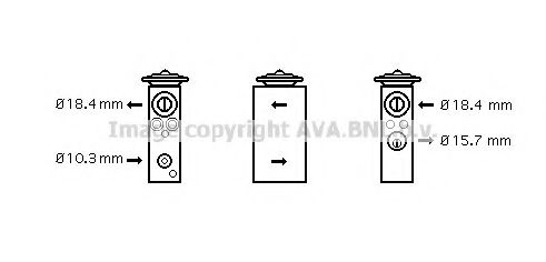 PRASCO FT1305 Расширительный клапан, кондиционер для FIAT 500 C (Фиат 500 c) PRASCO FT1305 Расширительный клапан, кондиционер для FIAT 500 C (Фиат 500 c)