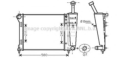 PRASCO FT2345 Радиатор, охлаждение двигателя для FIAT 500 C (Фиат 500 c) PRASCO FT2345 Радиатор, охлаждение двигателя для FIAT 500 C (Фиат 500 c)