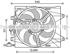 PRASCO FT7582 Вентилятор, охлаждение двигателя для FIAT 500 C (Фиат 500 c) PRASCO FT7582 Вентилятор, охлаждение двигателя для FIAT 500 C (Фиат 500 c)