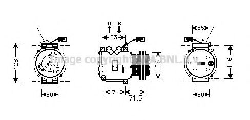 PRASCO HDK009 Компрессор, кондиционер для HONDA CRX II (Хонда Cрх 2) PRASCO HDK009 Компрессор, кондиционер для HONDA CRX II (Хонда Cрх 2)