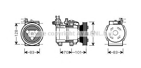 PRASCO HYK149 Компрессор, кондиционер для HYUNDAI EXCEL (Хендай Эxcэл) PRASCO HYK149 Компрессор, кондиционер для HYUNDAI EXCEL (Хендай Эxcэл)