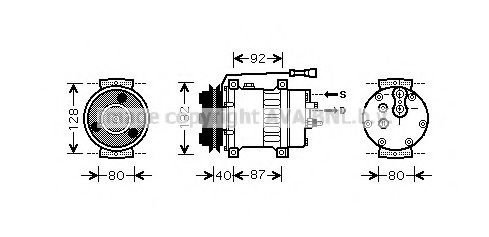 PRASCO JRK044 Компрессор, кондиционер для JAGUAR (Ягуар) PRASCO JRK044 Компрессор, кондиционер для JAGUAR (Ягуар)