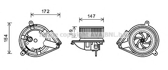 PRASCO MS8616 Электродвигатель, вентиляция салона для MERCEDESBENZ (Мерседес бенц) PRASCO MS8616 Электродвигатель, вентиляция салона для MERCEDESBENZ (Мерседес бенц)