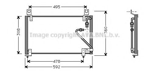 PRASCO MZ5102 Конденсатор, кондиционер для MAZDA 323 III (Мазда 323 3) PRASCO MZ5102 Конденсатор, кондиционер для MAZDA 323 III (Мазда 323 3)