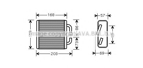 PRASCO MZ6144 Теплообменник, отопление салона для MAZDA (Мазда) PRASCO MZ6144 Теплообменник, отопление салона для MAZDA (Мазда)