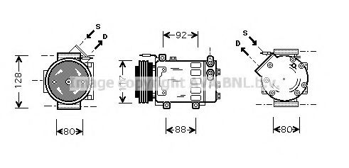 PRASCO RTK285 Компрессор, кондиционер для RENAULT KANGOO (Рено Кангу) PRASCO RTK285 Компрессор, кондиционер для RENAULT KANGOO (Рено Кангу)