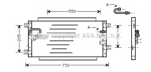 PRASCO TO5252 Конденсатор, кондиционер для TOYOTA COROLLA FX (Тойота/тоета Cоролла инфинити фх) PRASCO TO5252 Конденсатор, кондиционер для TOYOTA COROLLA FX (Тойота/тоета Cоролла инфинити фх)
