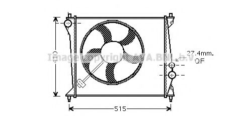 PRASCO AI2213 Радиатор, охлаждение двигателя 