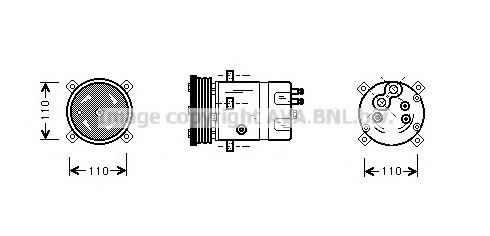 PRASCO ALK071 Компрессор, кондиционер для FIAT TEMPRA (Фиат Тэмпра) PRASCO ALK071 Компрессор, кондиционер для FIAT TEMPRA (Фиат Тэмпра)