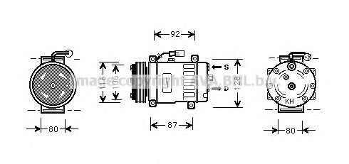 PRASCO AUK030 Компрессор, кондиционер для LAND ROVER DEFENDER (Ленд ровер/лэнд ровер Дэфэндэр) PRASCO AUK030 Компрессор, кондиционер для LAND ROVER DEFENDER (Ленд ровер/лэнд ровер Дэфэндэр)