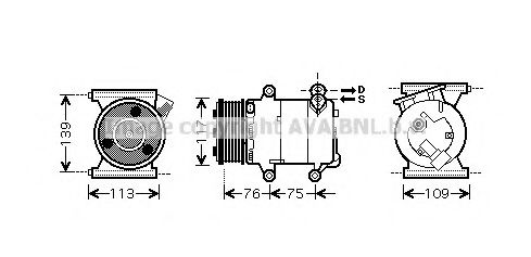 PRASCO AUK185 Компрессор, кондиционер для LAND ROVER LR2 (Ленд ровер/лэнд ровер Лр2) PRASCO AUK185 Компрессор, кондиционер для LAND ROVER LR2 (Ленд ровер/лэнд ровер Лр2)