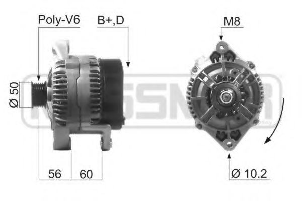 MESSMER 210165 Генератор для OPEL COMBO (Опель Комбо) MESSMER 210165 Генератор для OPEL COMBO (Опель Комбо)