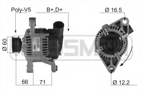 MESSMER 210177 Генератор для FIAT BRAVA (Фиат Брава) MESSMER 210177 Генератор для FIAT BRAVA (Фиат Брава)