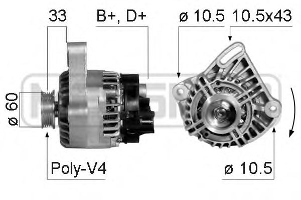 MESSMER 210348 Генератор для FIAT PALIO (Фиат Палио) MESSMER 210348 Генератор для FIAT PALIO (Фиат Палио)