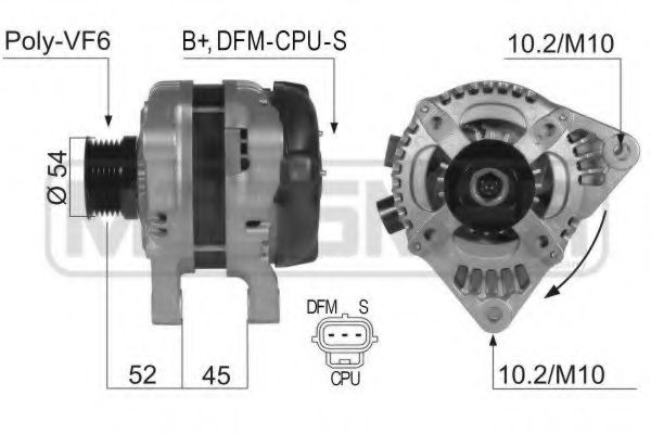 MESSMER 210358 Генератор для FORD FOCUS II (Форд Фокус 2) MESSMER 210358 Генератор для FORD FOCUS II (Форд Фокус 2)