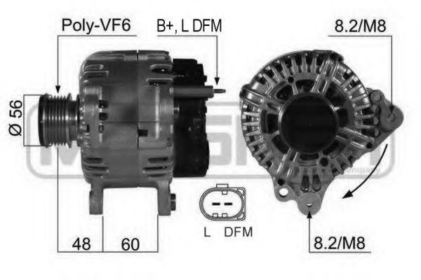 MESSMER 210469 Генератор для SKODA SUPERB (Шкода Суперб) MESSMER 210469 Генератор для SKODA SUPERB (Шкода Суперб)