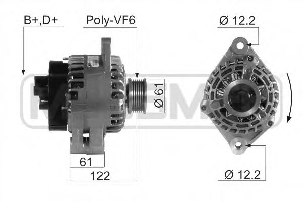 MESSMER 210665 Генератор для FIAT BRAVO II (Фиат Брава 2) MESSMER 210665 Генератор для FIAT BRAVO II (Фиат Брава 2)