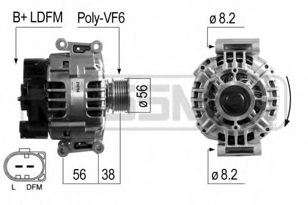 MESSMER 210704 Генератор для AUDI A4 (Ауди А4) MESSMER 210704 Генератор для AUDI A4 (Ауди А4)