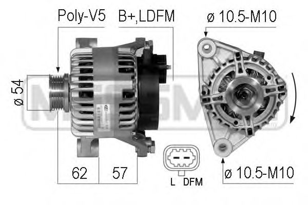 MESSMER 210740 Генератор для OPEL ASTRA H (Опель Астра н) MESSMER 210740 Генератор для OPEL ASTRA H (Опель Астра н)