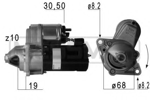 MESSMER 220691 Стартер для OPEL CORSA A (Опель Cорса а) MESSMER 220691 Стартер для OPEL CORSA A (Опель Cорса а)