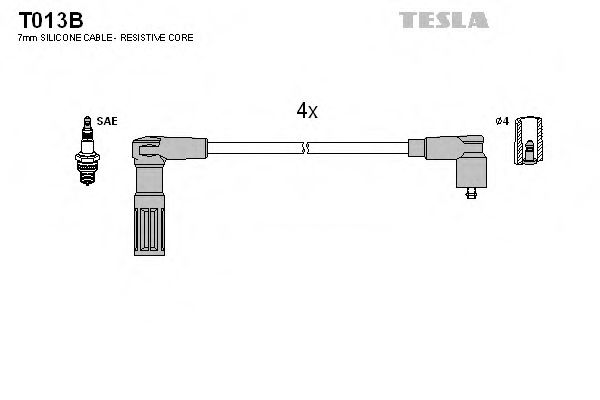 TESLA T013B Комплект проводов зажигания для FIAT TEMPRA (Фиат Тэмпра) TESLA T013B Комплект проводов зажигания для FIAT TEMPRA (Фиат Тэмпра)