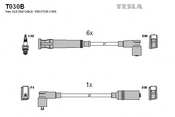 TESLA T030B Комплект проводов зажигания для BMW 7 (Бмв 7) TESLA T030B Комплект проводов зажигания для BMW 7 (Бмв 7)