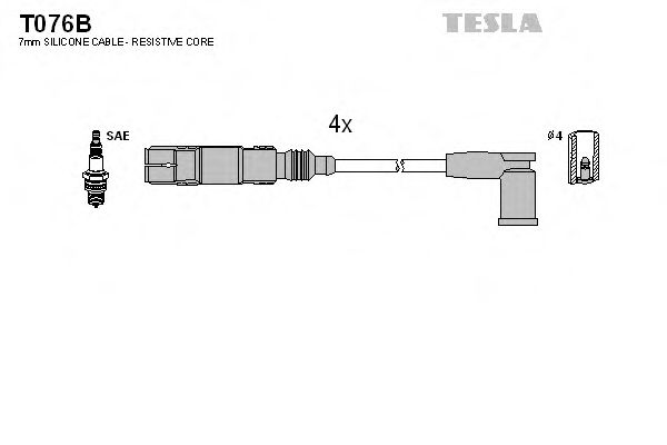 TESLA T076B Комплект проводов зажигания для SEAT ALTEA (Сеат Алтэа) TESLA T076B Комплект проводов зажигания для SEAT ALTEA (Сеат Алтэа)
