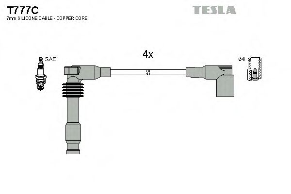 TESLA T777C Комплект проводов зажигания для DAEWOO NUBIRA (Дэу Нубира) TESLA T777C Комплект проводов зажигания для DAEWOO NUBIRA (Дэу Нубира)