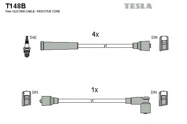 TESLA T148B Комплект проводов зажигания для FIAT SUPERBRAVO (Фиат Супербраvо) TESLA T148B Комплект проводов зажигания для FIAT SUPERBRAVO (Фиат Супербраvо)
