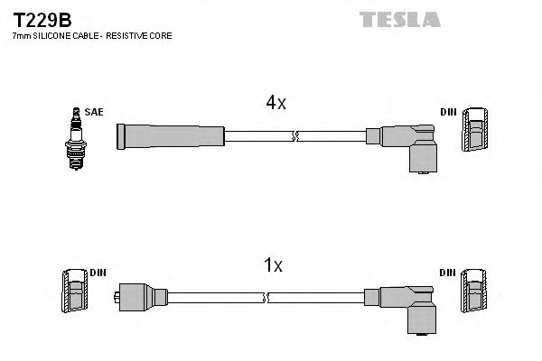 TESLA T229B Комплект проводов зажигания для HONDA ACCORD II (Хонда Аccорд 2) TESLA T229B Комплект проводов зажигания для HONDA ACCORD II (Хонда Аccорд 2)