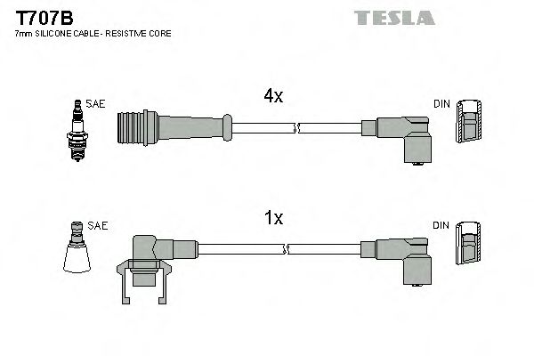 TESLA T707B Комплект проводов зажигания для RENAULT ESPACE I (Рено Эспаcэ и) TESLA T707B Комплект проводов зажигания для RENAULT ESPACE I (Рено Эспаcэ и)