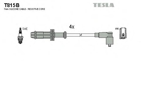 TESLA T815B Комплект проводов зажигания для PEUGEOT 205 II (Пежо 205 2) TESLA T815B Комплект проводов зажигания для PEUGEOT 205 II (Пежо 205 2)